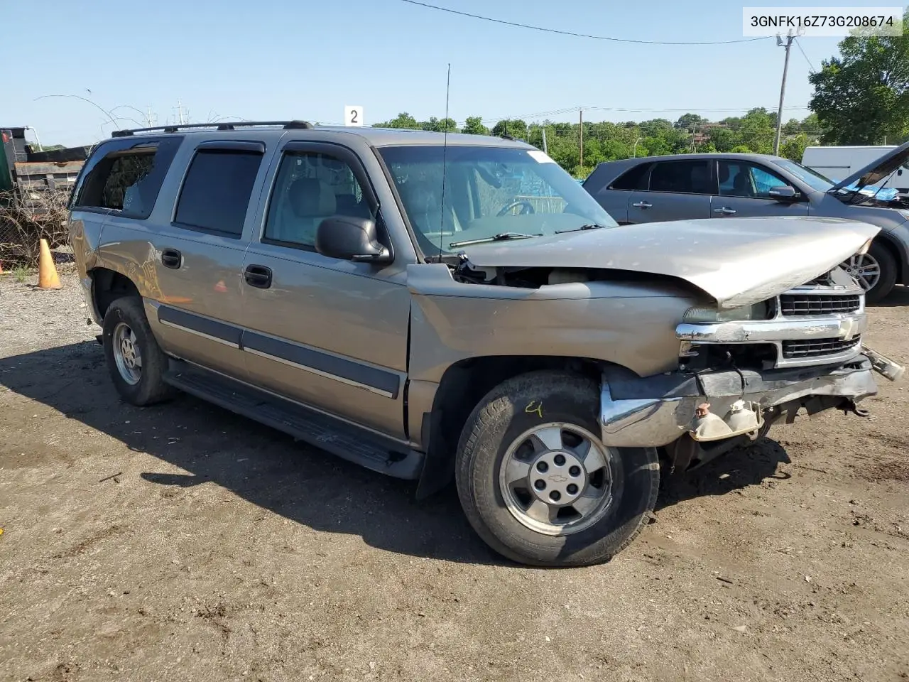 2003 Chevrolet Suburban K1500 VIN: 3GNFK16Z73G208674 Lot: 61696085