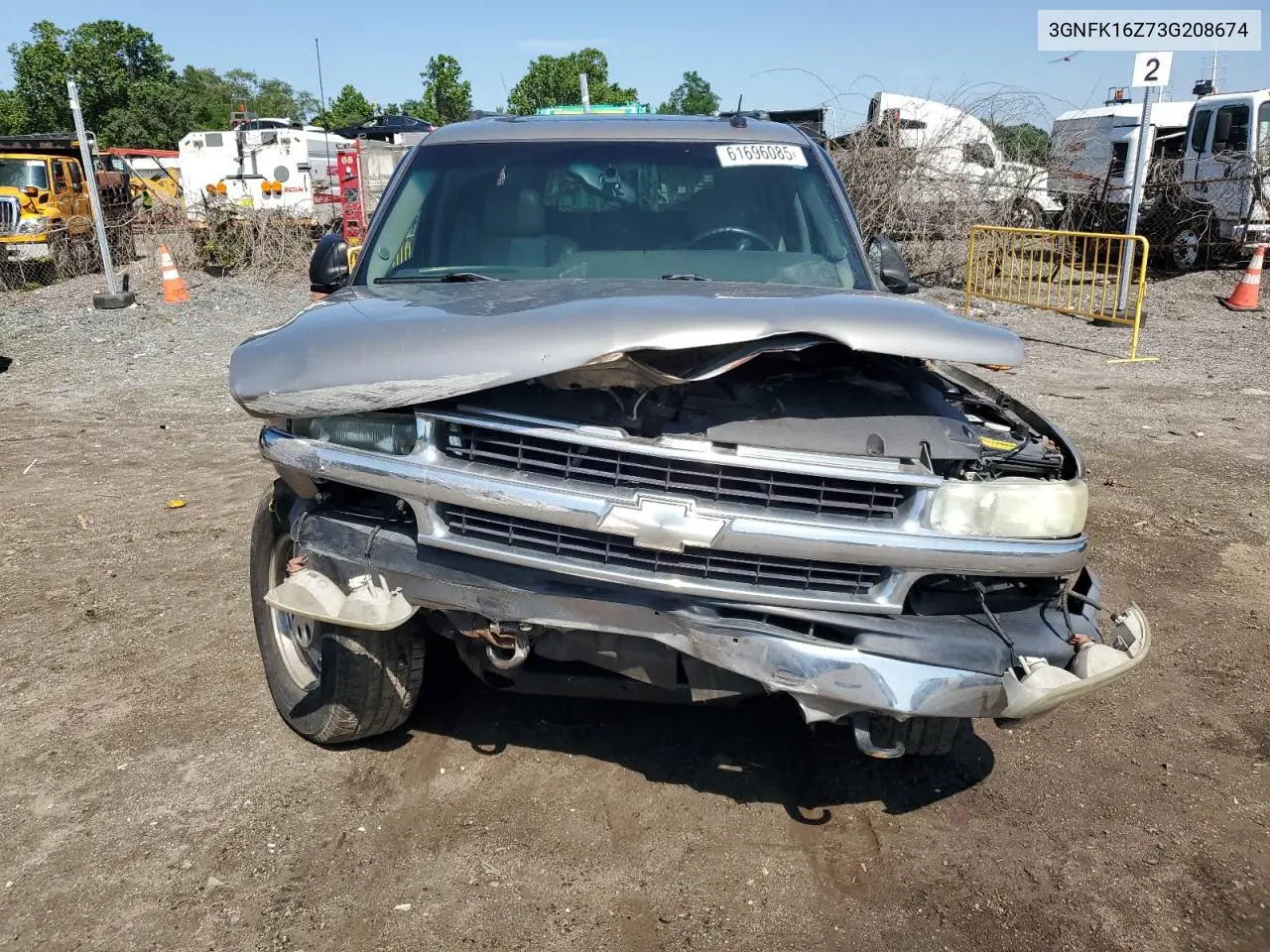 2003 Chevrolet Suburban K1500 VIN: 3GNFK16Z73G208674 Lot: 61696085