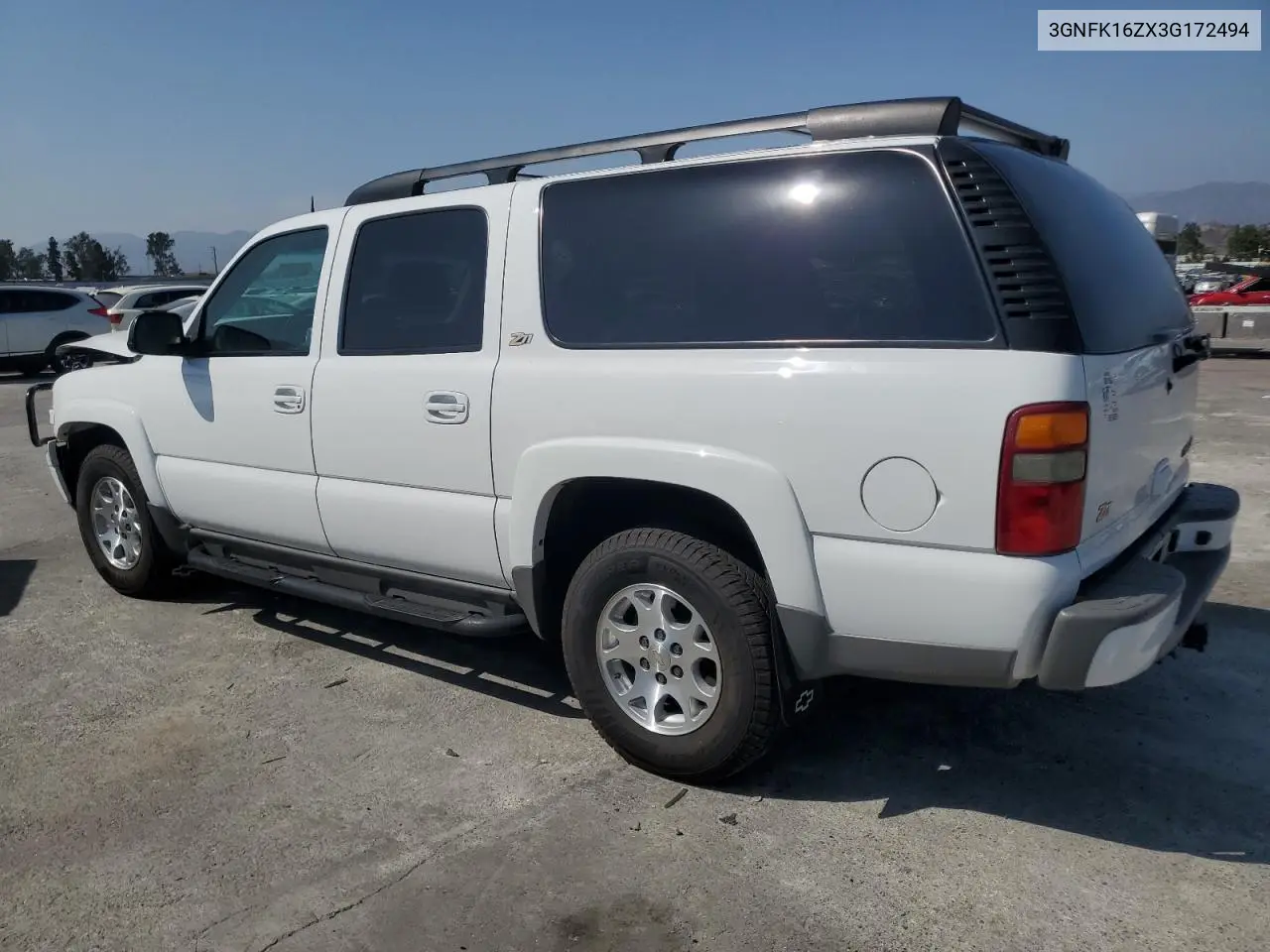 2003 Chevrolet Suburban K1500 VIN: 3GNFK16ZX3G172494 Lot: 62186325