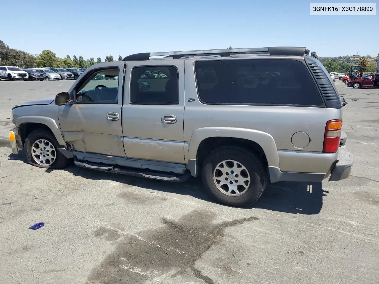 2003 Chevrolet Suburban K1500 VIN: 3GNFK16TX3G178890 Lot: 62189535