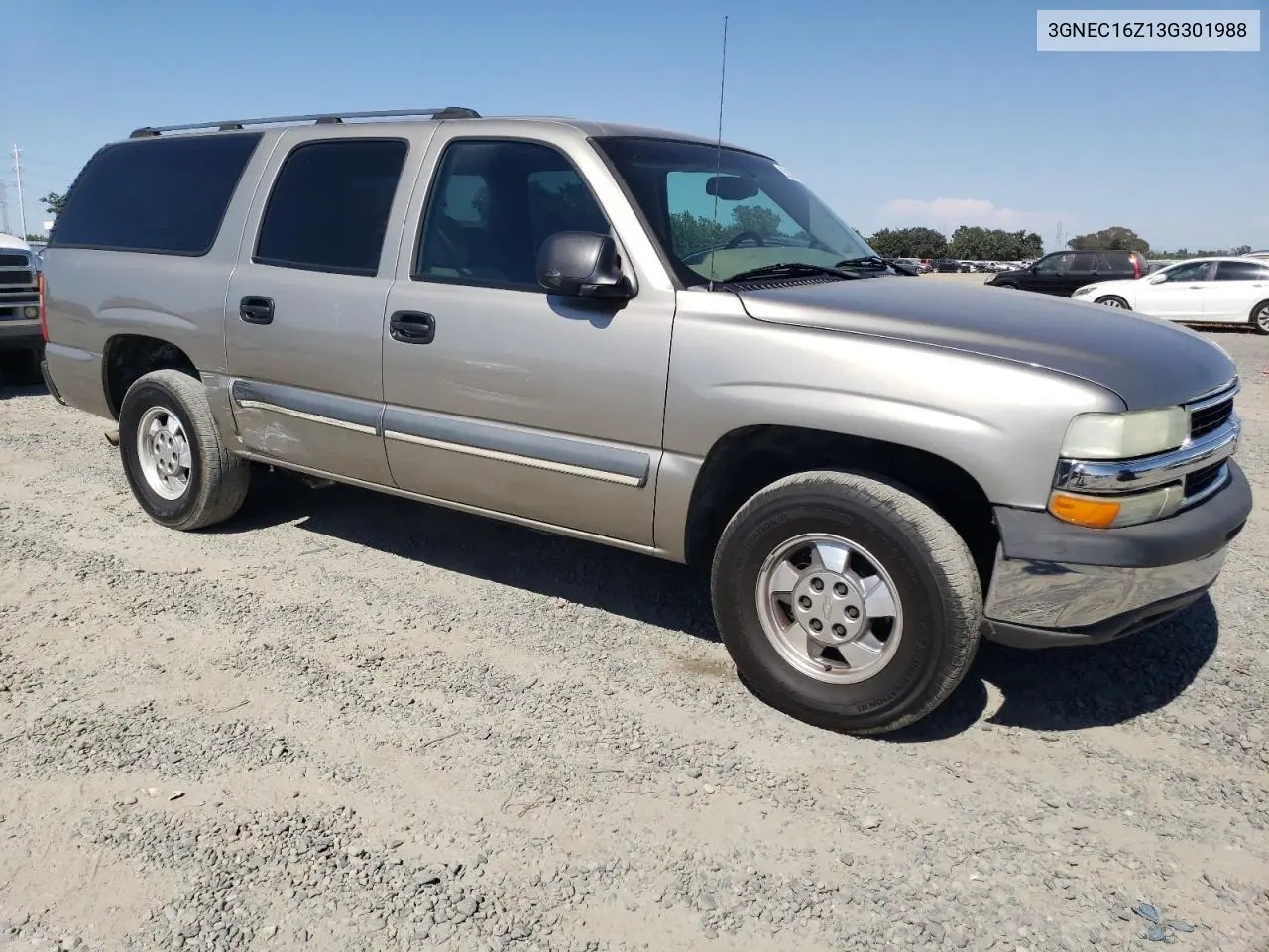2003 Chevrolet Suburban C1500 VIN: 3GNEC16Z13G301988 Lot: 63067535
