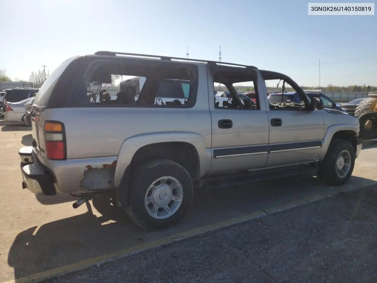 2004 Chevrolet Suburban K2500 VIN: 3GNGK26U14G150819 Lot: 53141925