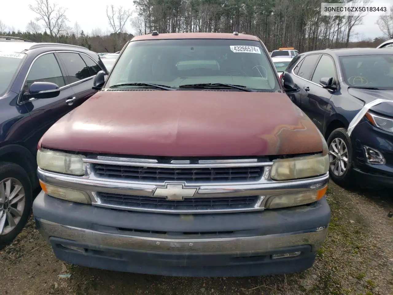 2005 Chevrolet Suburban C1500 VIN: 3GNEC16ZX5G183443 Lot: 43266574