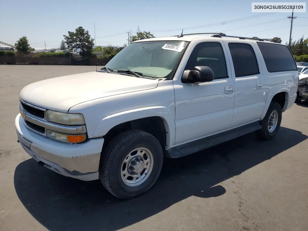 2005 Chevrolet Suburban K2500 VIN: 3GNGK26U85G283109 Lot: 55499715