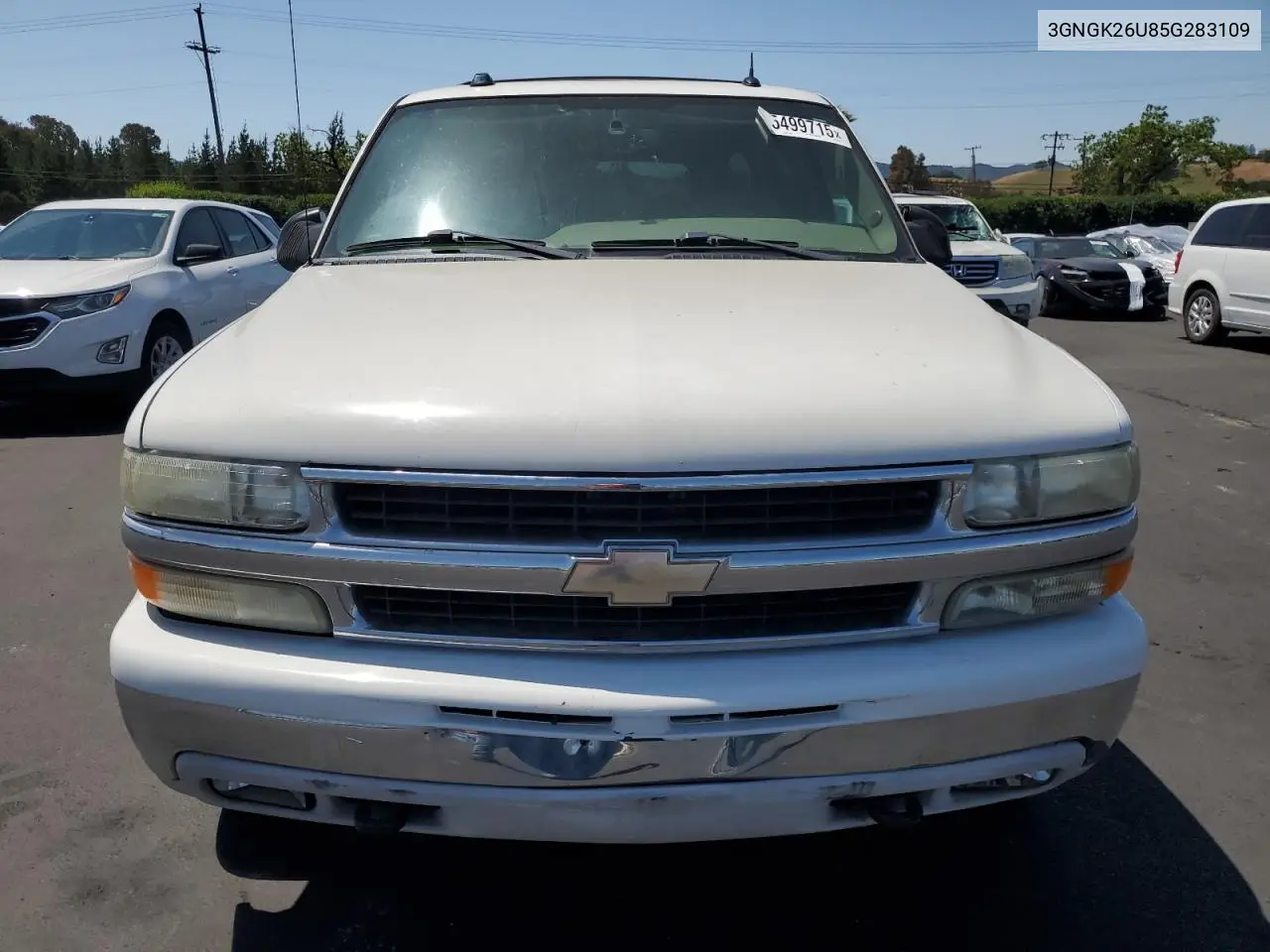 2005 Chevrolet Suburban K2500 VIN: 3GNGK26U85G283109 Lot: 55499715