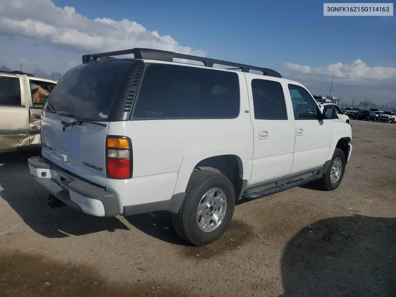 2005 Chevrolet Suburban K1500 VIN: 3GNFK16Z15G114163 Lot: 55646365