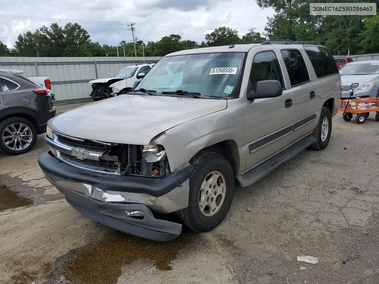 2005 Chevrolet Suburban C1500 VIN: 3GNEC16Z55G286463 Lot: 61260555