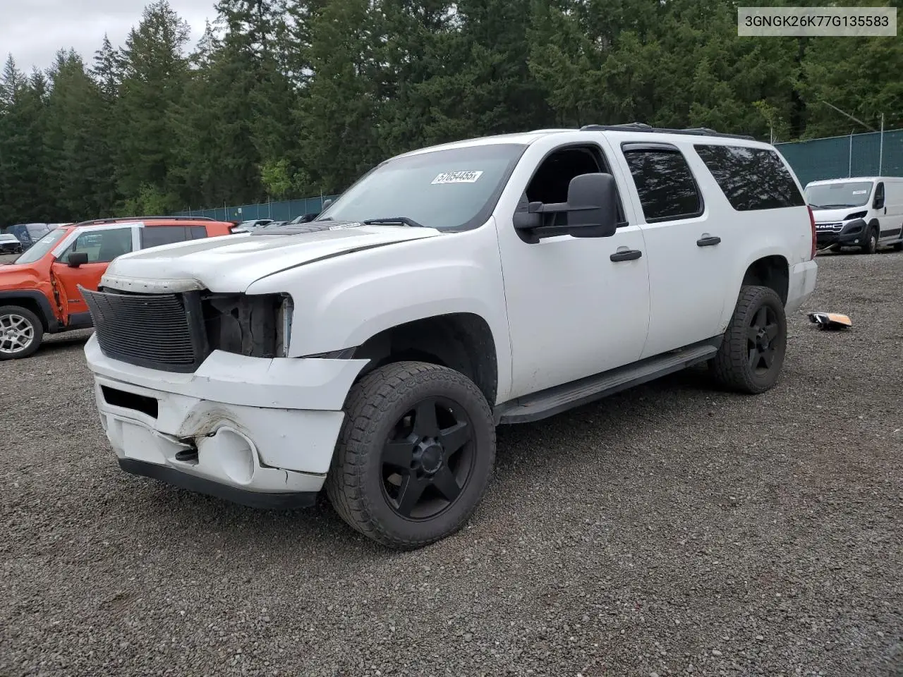 2007 Chevrolet Suburban K2500 VIN: 3GNGK26K77G135583 Lot: 57054455