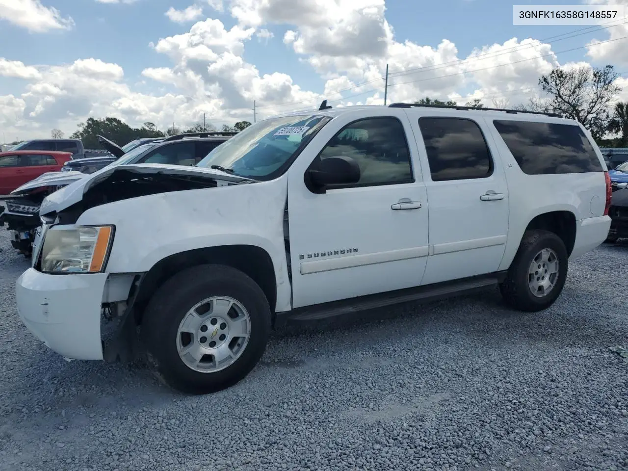 2008 Chevrolet Suburban K1500 Ls VIN: 3GNFK16358G148557 Lot: 55100725