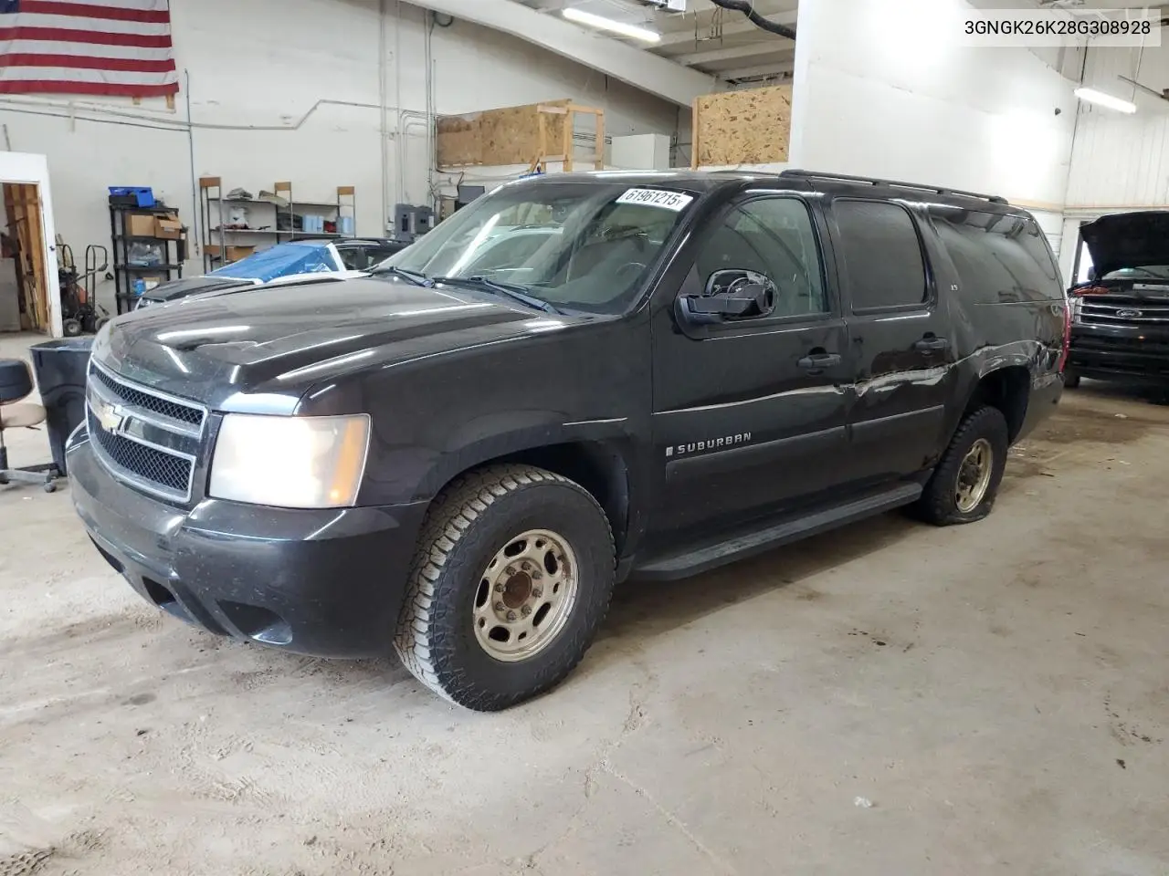 2008 Chevrolet Suburban K2500 VIN: 3GNGK26K28G308928 Lot: 61961215