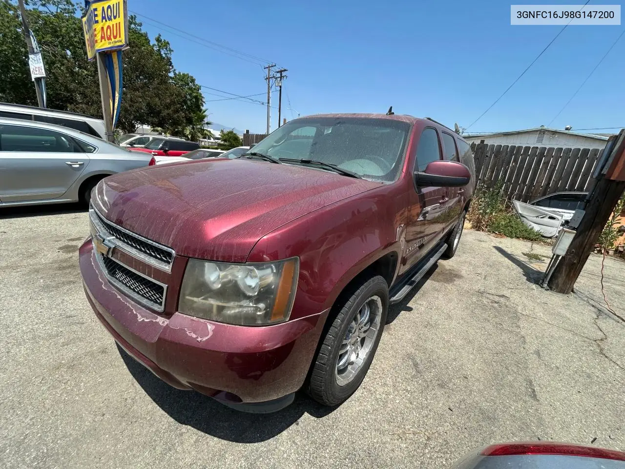 2008 Chevrolet Suburban C1500 Ls VIN: 3GNFC16J98G147200 Lot: 62791745