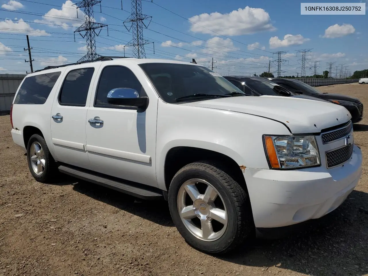 2008 Chevrolet Suburban K1500 Ls VIN: 1GNFK16308J250752 Lot: 62822865