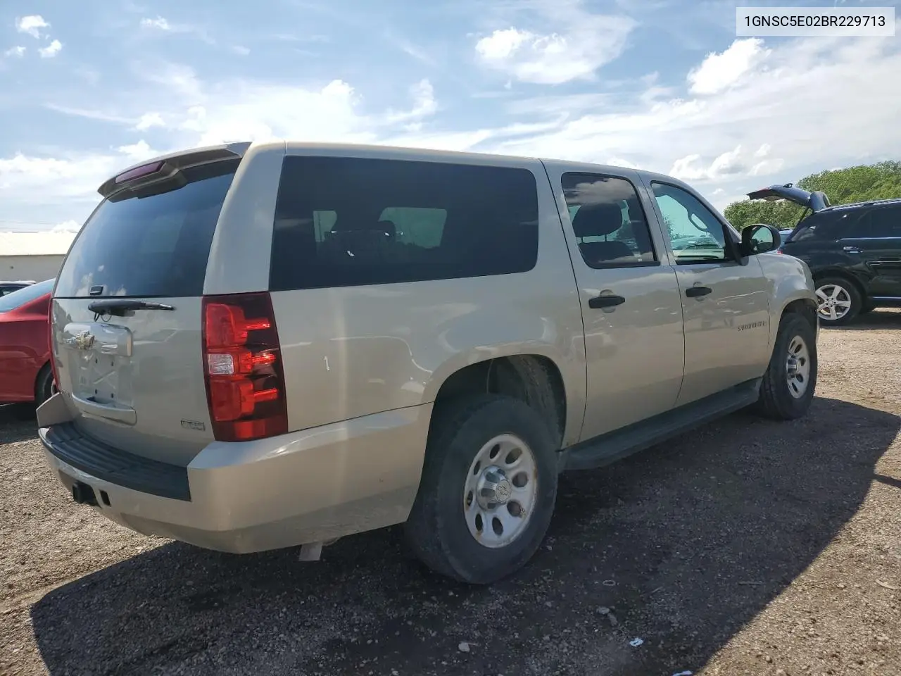 2011 Chevrolet Suburban C1500 VIN: 1GNSC5E02BR229713 Lot: 61527225