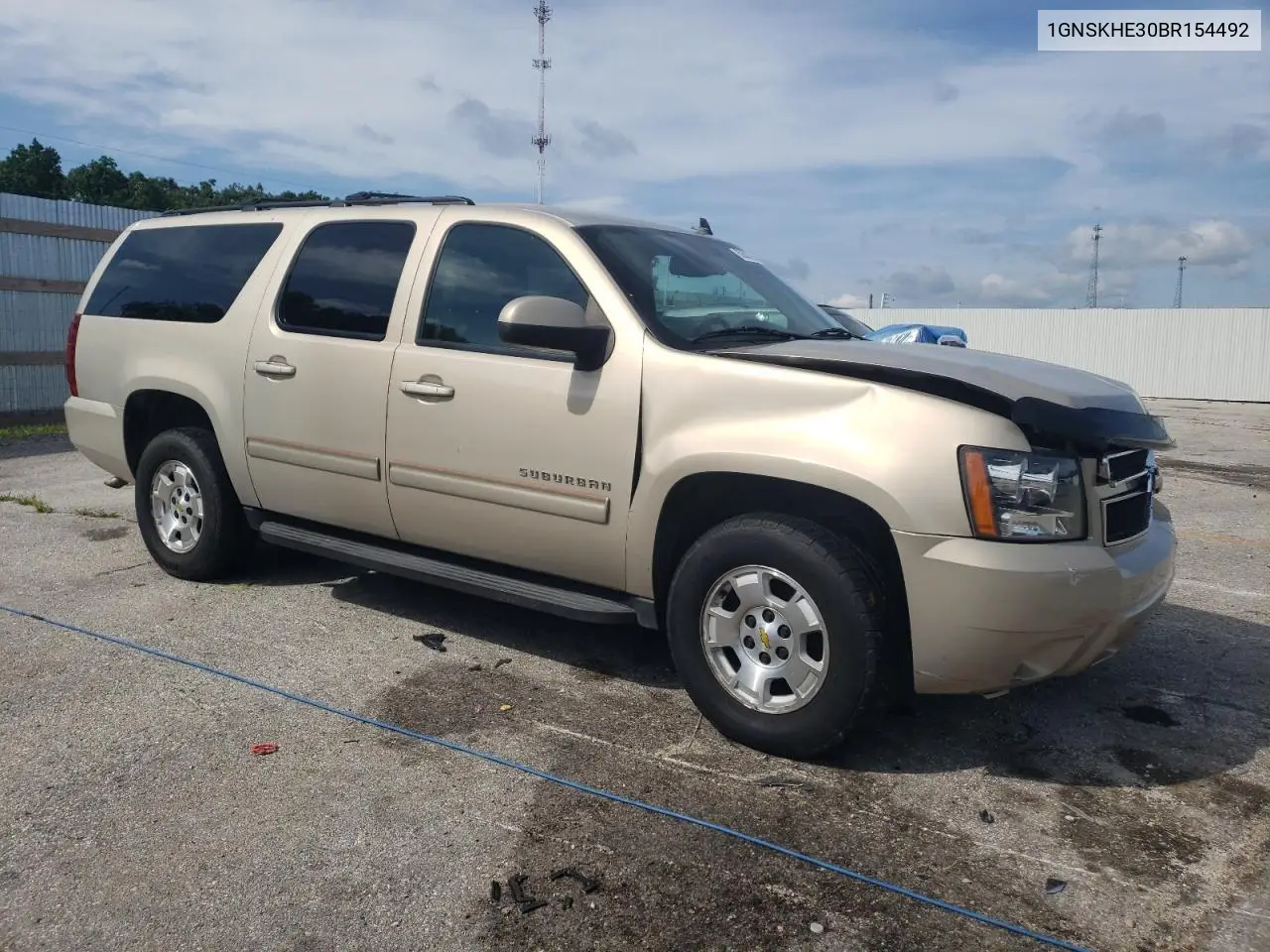 2011 Chevrolet Suburban K1500 Ls VIN: 1GNSKHE30BR154492 Lot: 62687985