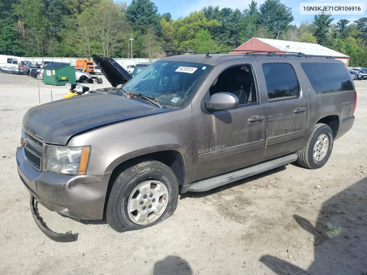 2012 Chevrolet Suburban K1500 Lt VIN: 1GNSKJE71CR106916 Lot: 56253915