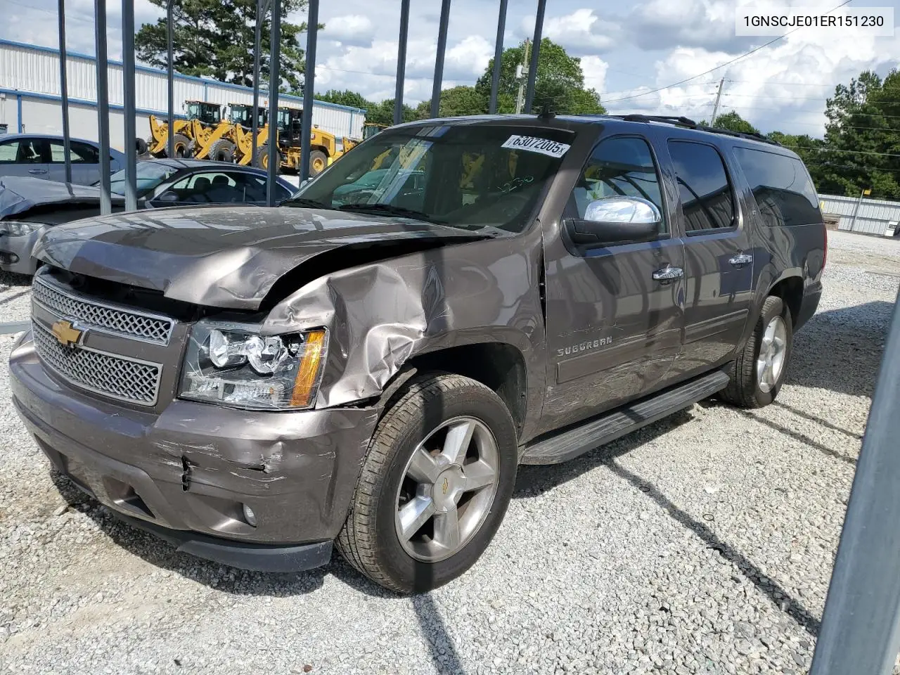 2014 Chevrolet Suburban C1500 Lt VIN: 1GNSCJE01ER151230 Lot: 63072005