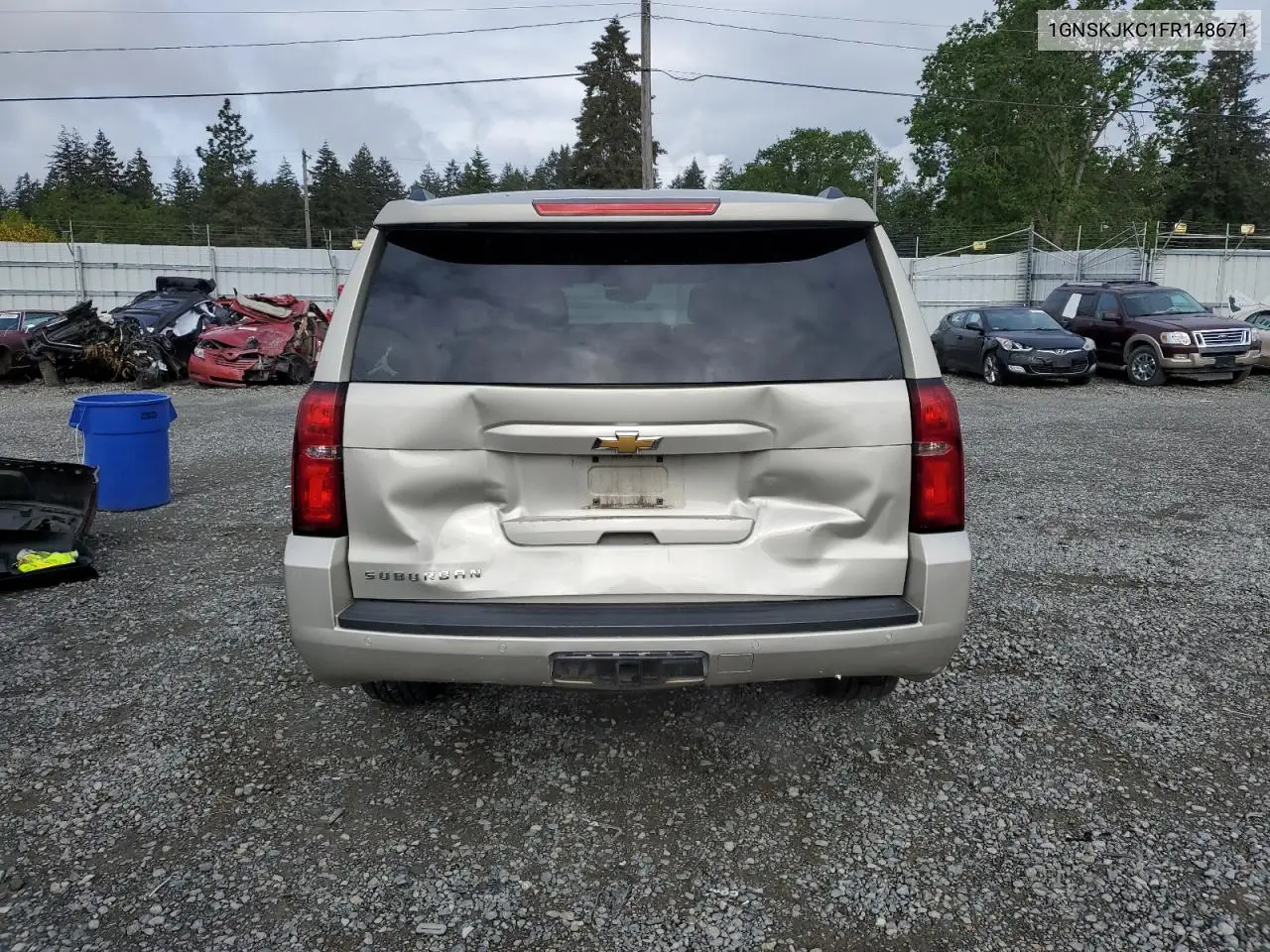 2015 Chevrolet Suburban K1500 Lt VIN: 1GNSKJKC1FR148671 Lot: 56761995
