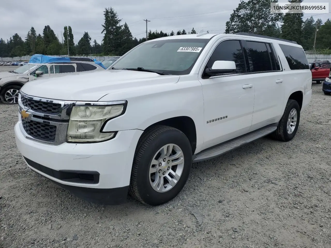 2015 Chevrolet Suburban K1500 Lt VIN: 1GNSKJKC1FR699554 Lot: 63307985