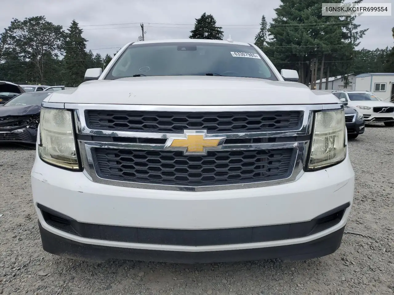 2015 Chevrolet Suburban K1500 Lt VIN: 1GNSKJKC1FR699554 Lot: 63307985