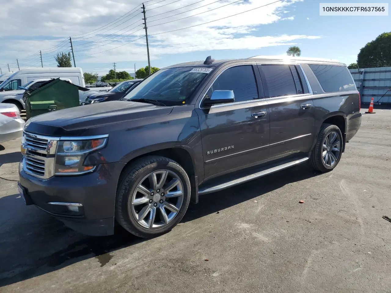 2015 Chevrolet Suburban K1500 Ltz VIN: 1GNSKKKC7FR637565 Lot: 66329765