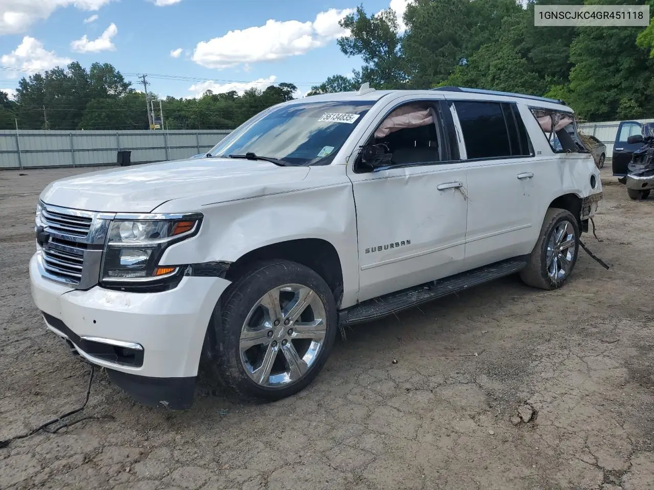 2016 Chevrolet Suburban C1500 Ltz VIN: 1GNSCJKC4GR451118 Lot: 56134835
