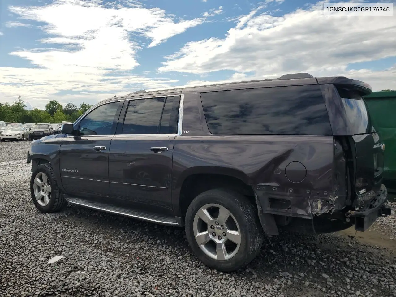2016 Chevrolet Suburban C1500 Ltz VIN: 1GNSCJKC0GR176346 Lot: 56800925