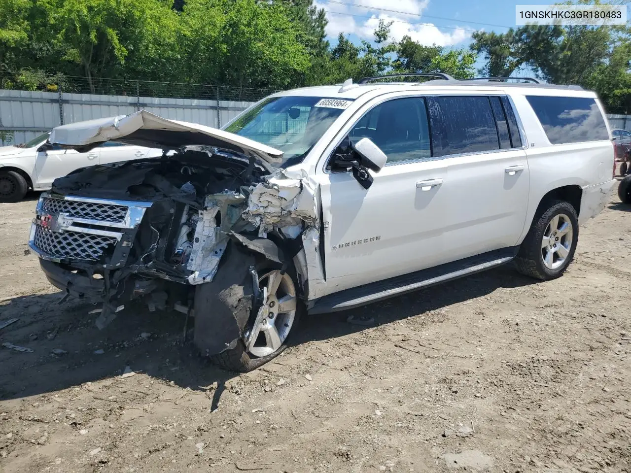 2016 Chevrolet Suburban K1500 Lt VIN: 1GNSKHKC3GR180483 Lot: 60593964