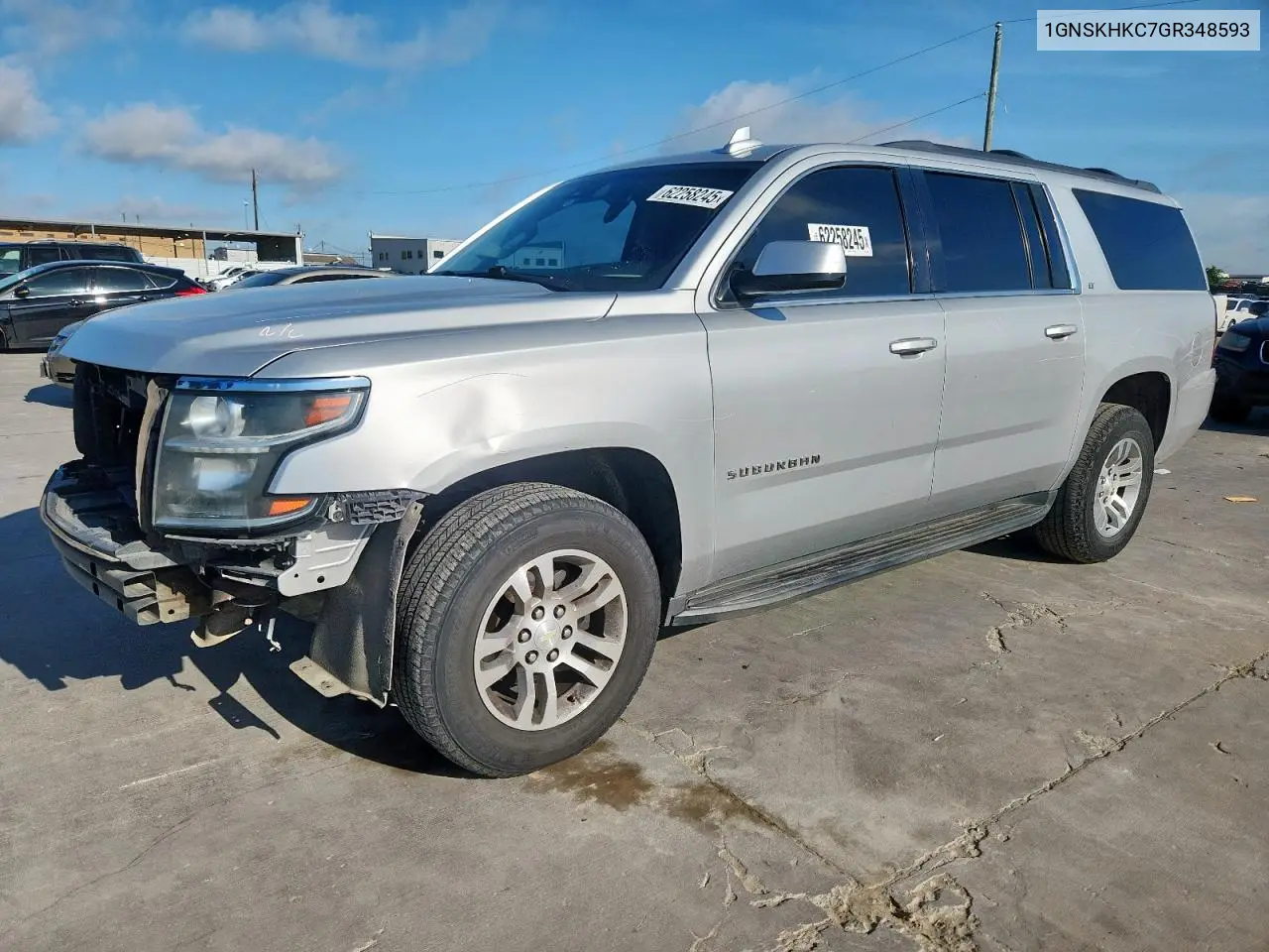 2016 Chevrolet Suburban K1500 Lt VIN: 1GNSKHKC7GR348593 Lot: 62258245