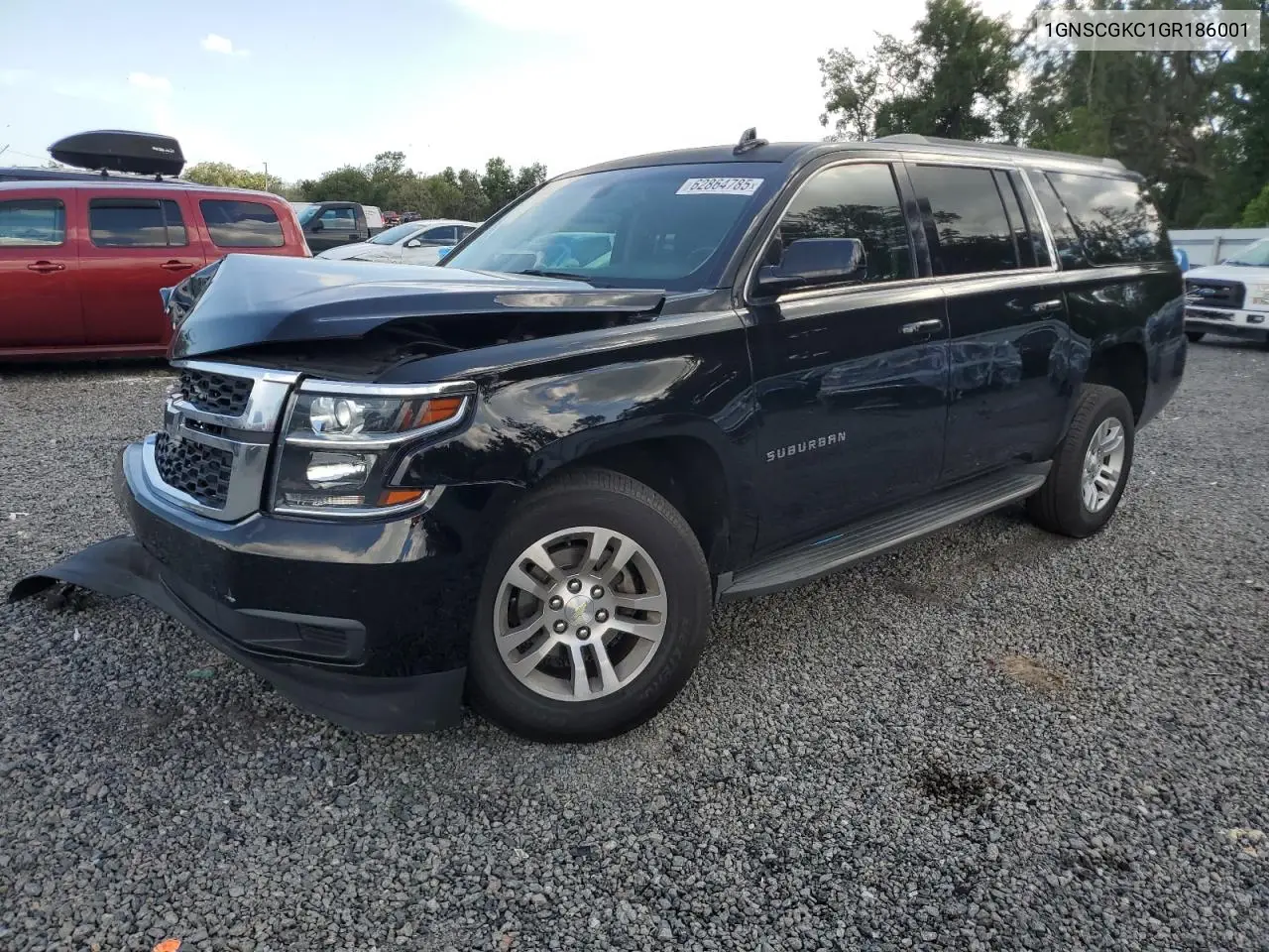 2016 Chevrolet Suburban C1500 Ls VIN: 1GNSCGKC1GR186001 Lot: 62864785