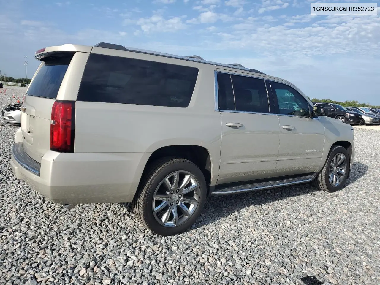 2017 Chevrolet Suburban C1500 Premier VIN: 1GNSCJKC6HR352723 Lot: 63122675
