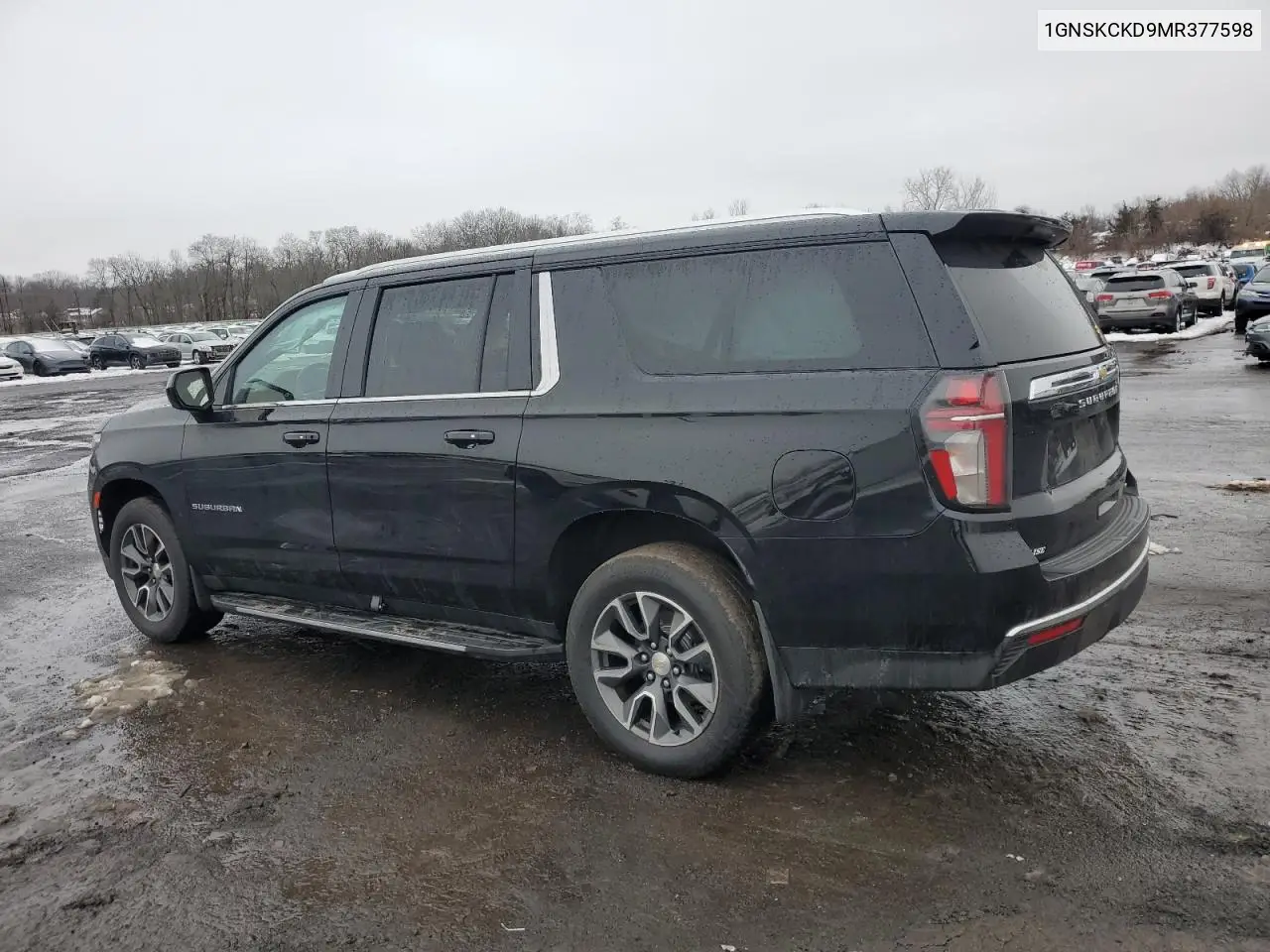 2021 Chevrolet Suburban K1500 Lt VIN: 1GNSKCKD9MR377598 Lot: 44597275