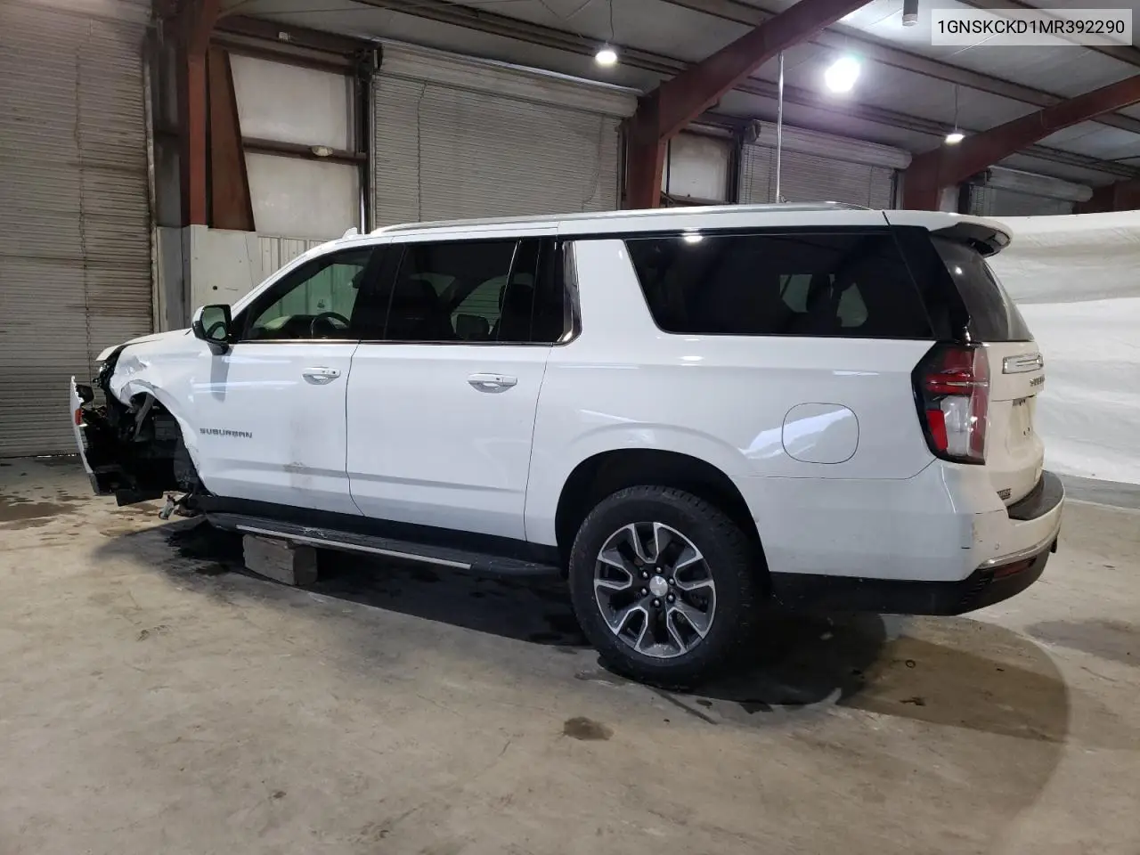 2021 Chevrolet Suburban K1500 Lt VIN: 1GNSKCKD1MR392290 Lot: 46034315