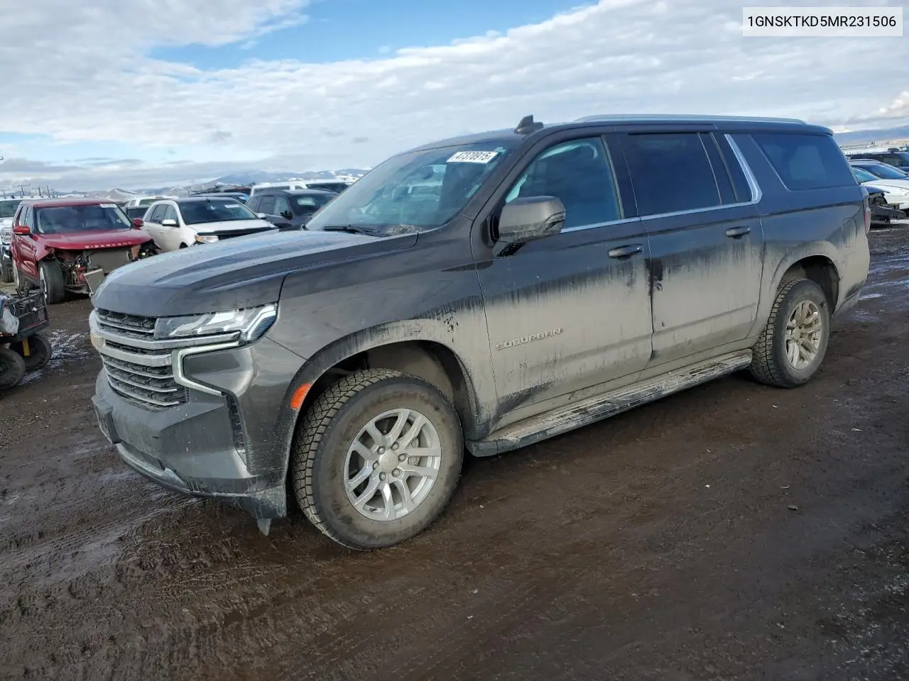2021 Chevrolet Suburban K1500 Lt VIN: 1GNSKTKD5MR231506 Lot: 47370915