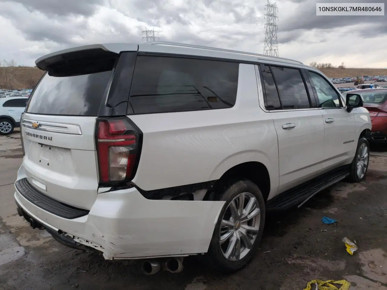 2021 Chevrolet Suburban K1500 High Country VIN: 1GNSKGKL7MR480646 Lot: 51019385