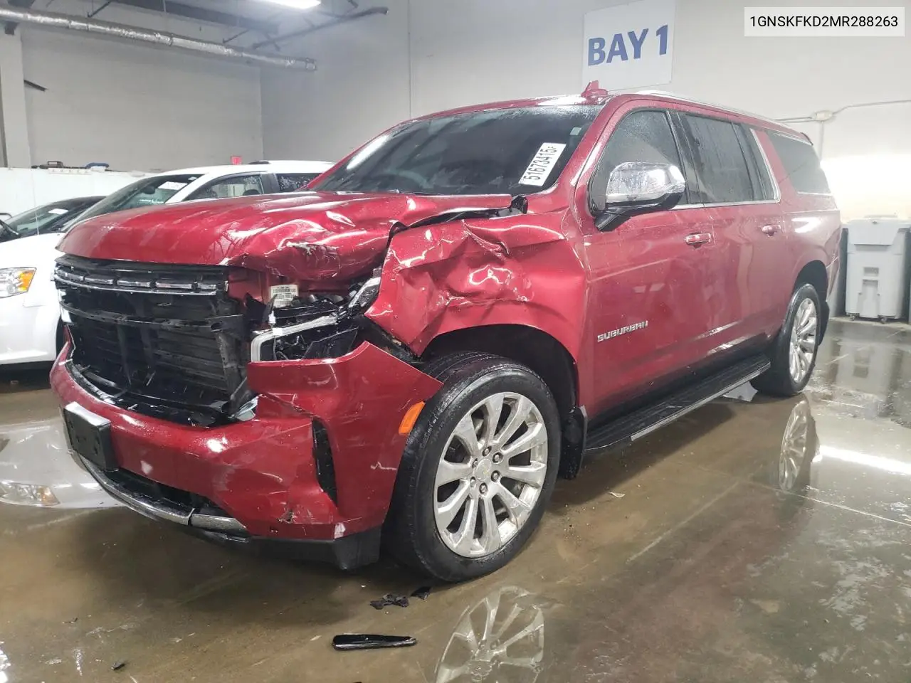 2021 Chevrolet Suburban K1500 Premier VIN: 1GNSKFKD2MR288263 Lot: 51673415