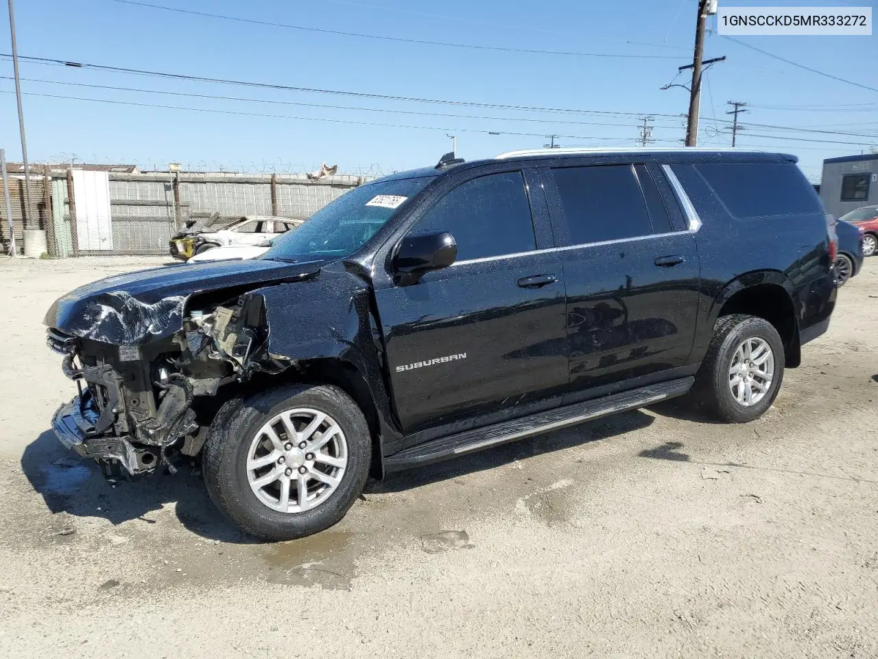 2021 Chevrolet Suburban C1500 Lt VIN: 1GNSCCKD5MR333272 Lot: 52621765