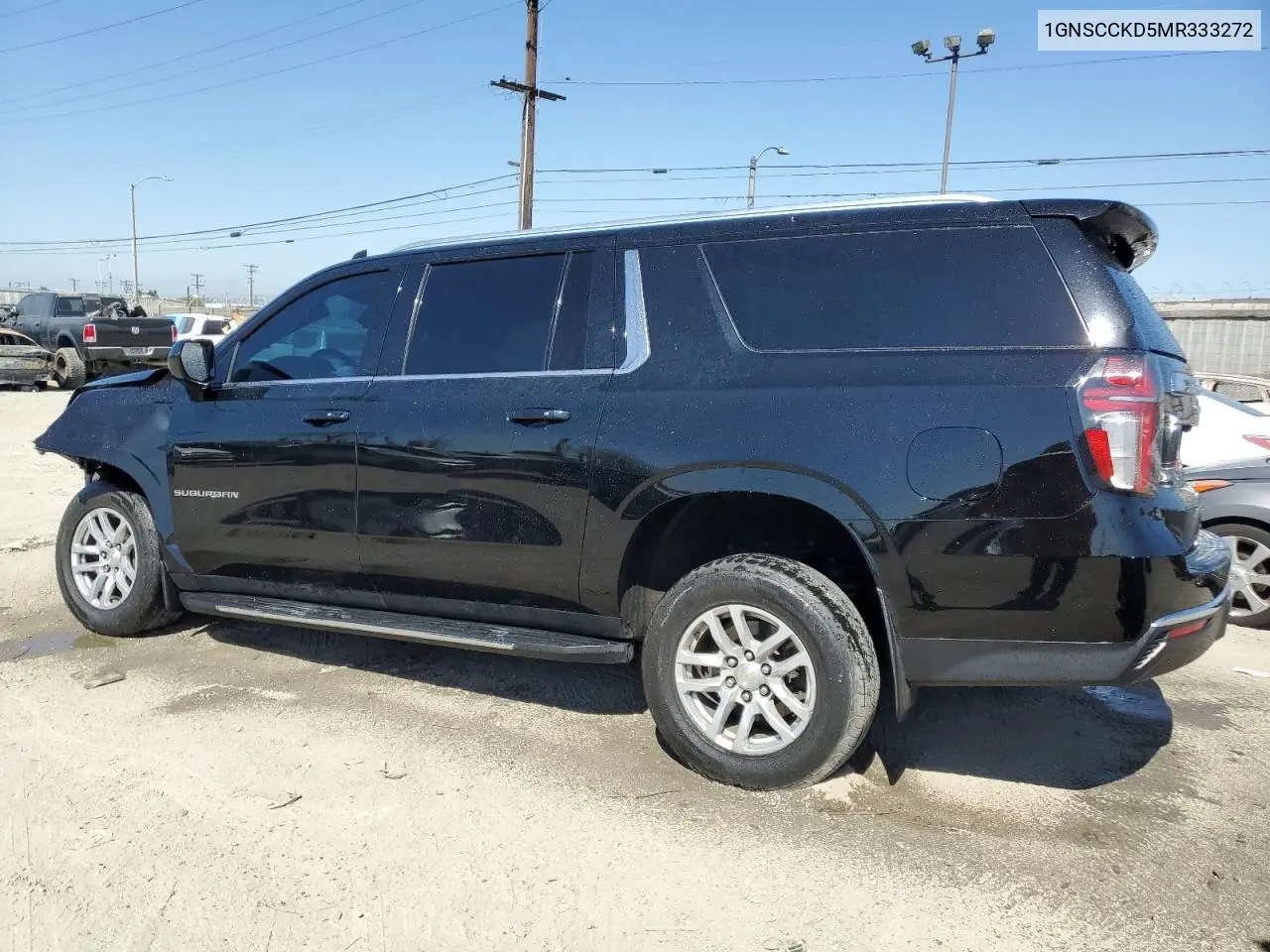2021 Chevrolet Suburban C1500 Lt VIN: 1GNSCCKD5MR333272 Lot: 52621765