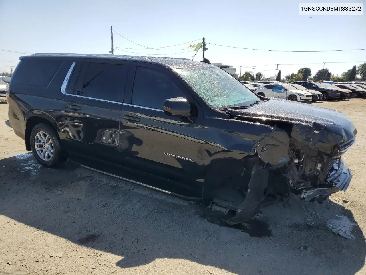 2021 Chevrolet Suburban C1500 Lt VIN: 1GNSCCKD5MR333272 Lot: 52621765