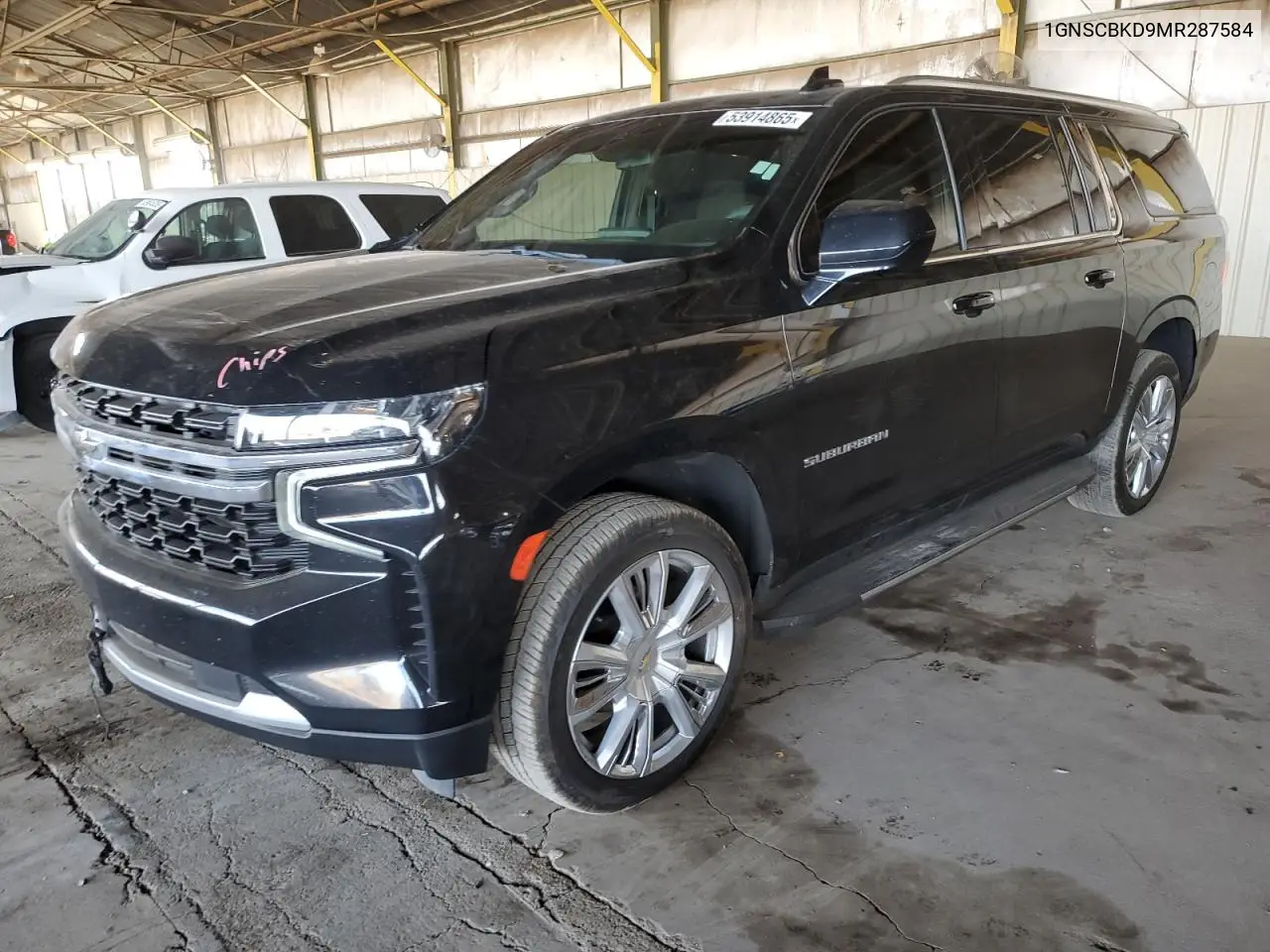 2021 Chevrolet Suburban C1500 Ls VIN: 1GNSCBKD9MR287584 Lot: 53914865