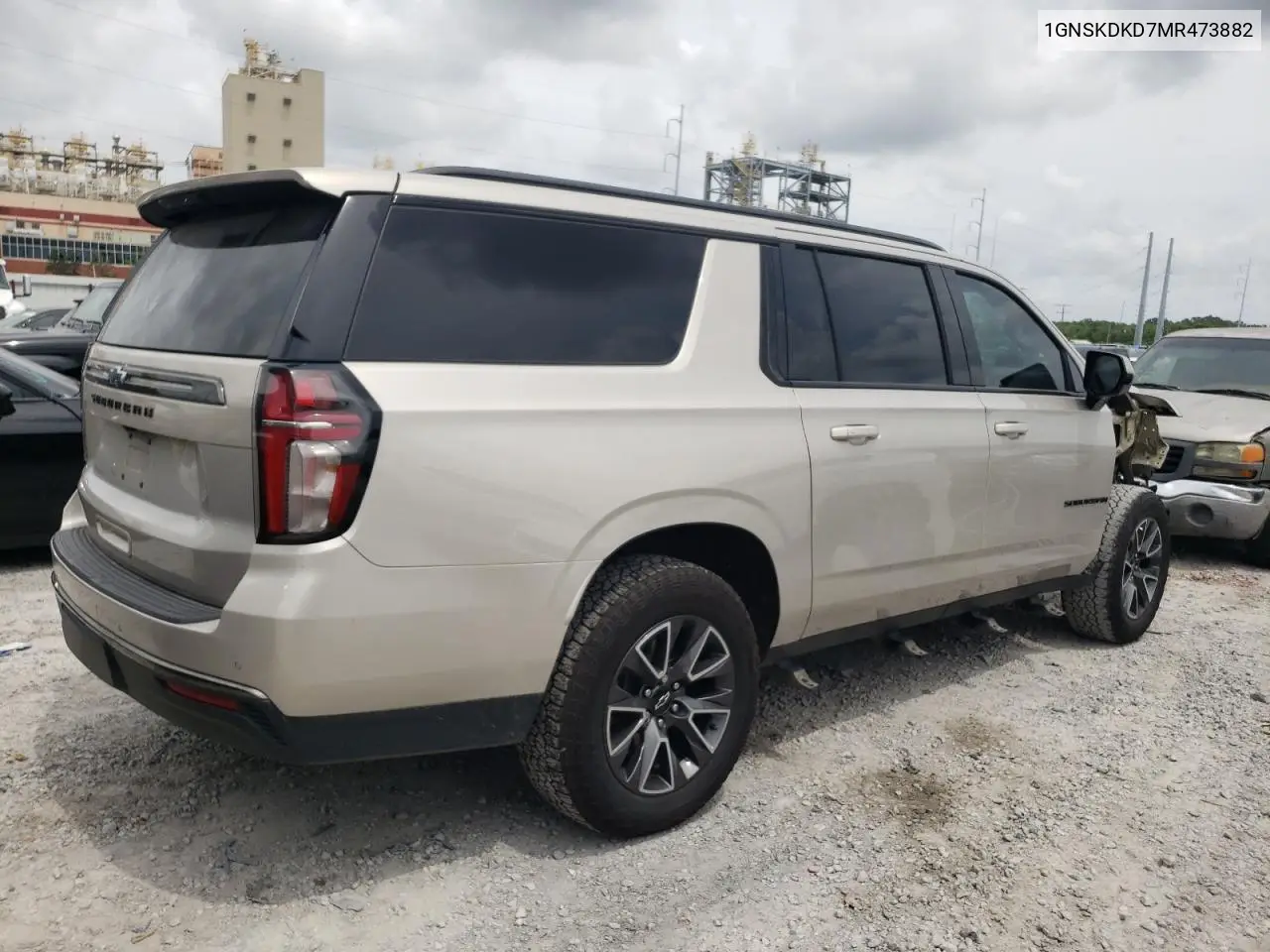 2021 Chevrolet Suburban K1500 Z71 VIN: 1GNSKDKD7MR473882 Lot: 54506555