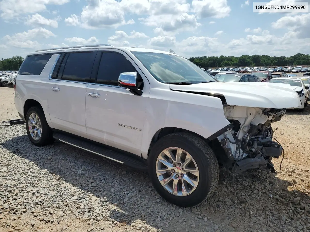 2021 Chevrolet Suburban C1500 Premier VIN: 1GNSCFKD4MR299990 Lot: 54847005