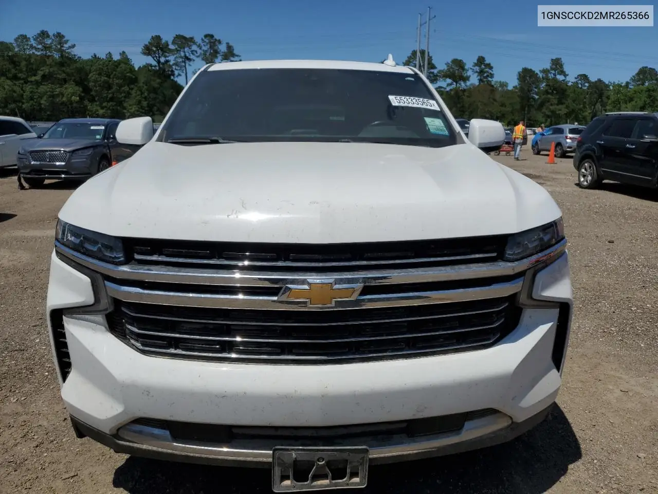 2021 Chevrolet Suburban C1500 Lt VIN: 1GNSCCKD2MR265366 Lot: 55333565