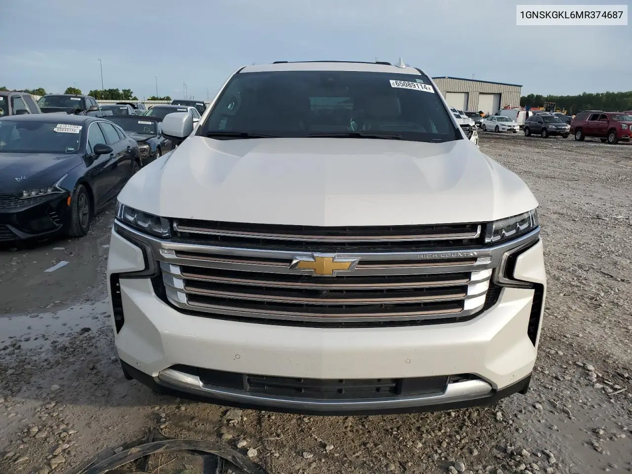 2021 Chevrolet Suburban K1500 High Country VIN: 1GNSKGKL6MR374687 Lot: 55976975