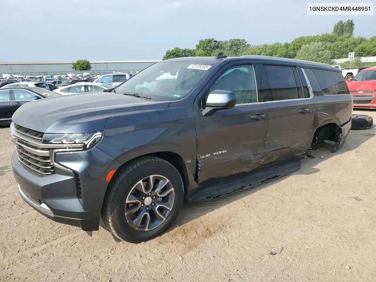 2021 Chevrolet Suburban K1500 Lt VIN: 1GNSKCKD4MR448951 Lot: 60559385