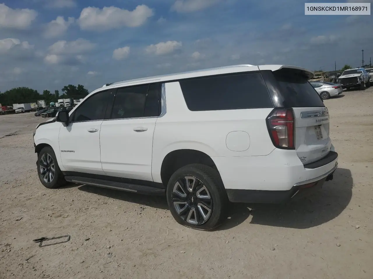 2021 Chevrolet Suburban K1500 Lt VIN: 1GNSKCKD1MR168971 Lot: 60659945