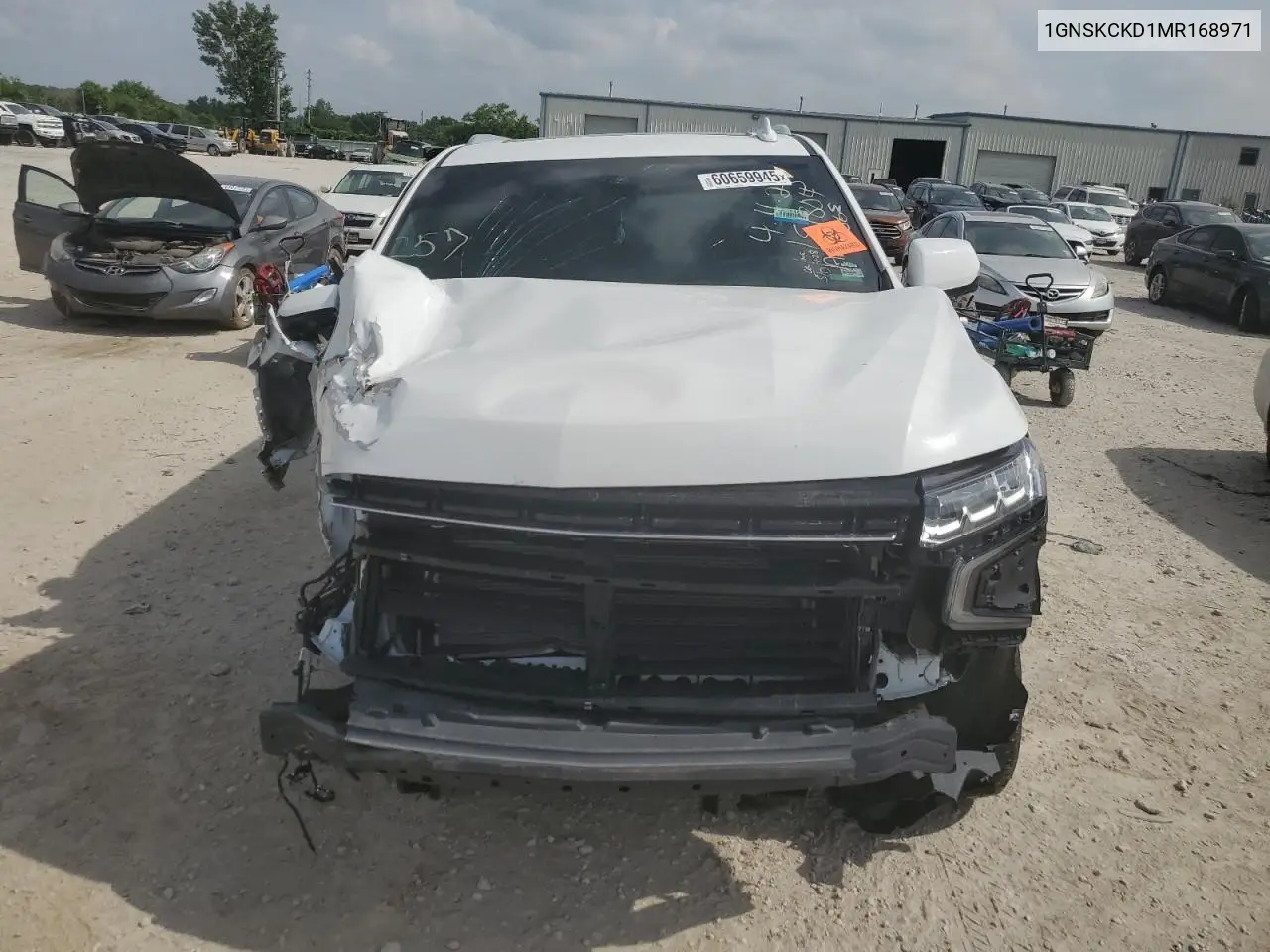 2021 Chevrolet Suburban K1500 Lt VIN: 1GNSKCKD1MR168971 Lot: 60659945