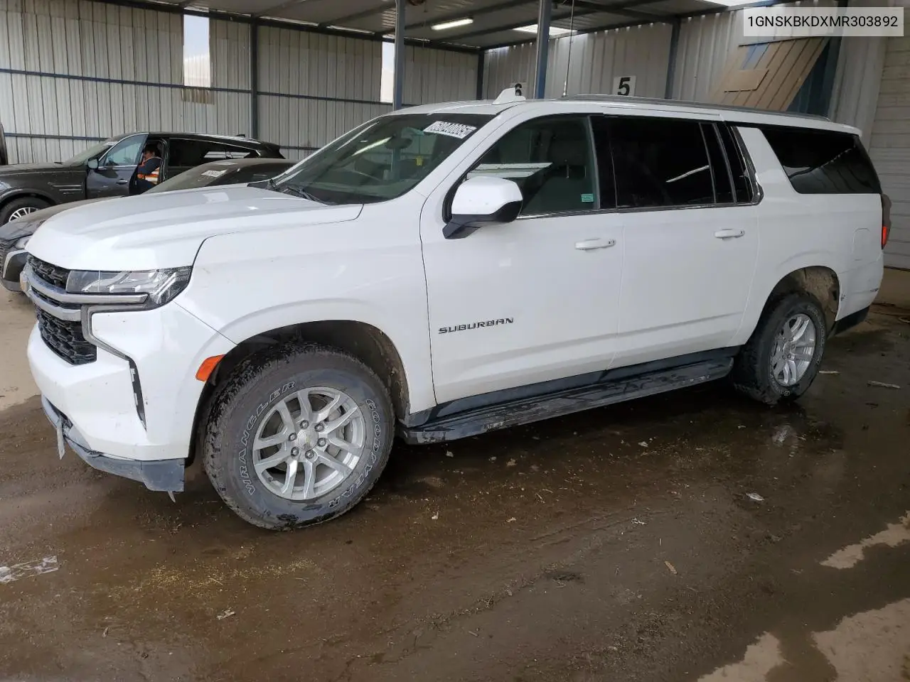 2021 Chevrolet Suburban K1500 Ls VIN: 1GNSKBKDXMR303892 Lot: 60840085