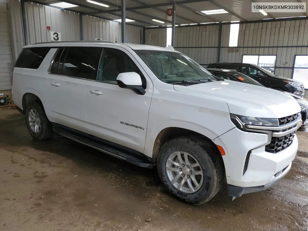 2021 Chevrolet Suburban K1500 Ls VIN: 1GNSKBKDXMR303892 Lot: 60840085