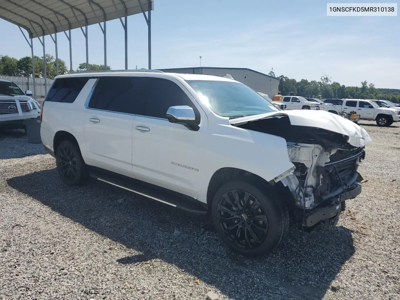2021 Chevrolet Suburban C1500 Premier VIN: 1GNSCFKD5MR310138 Lot: 62144765