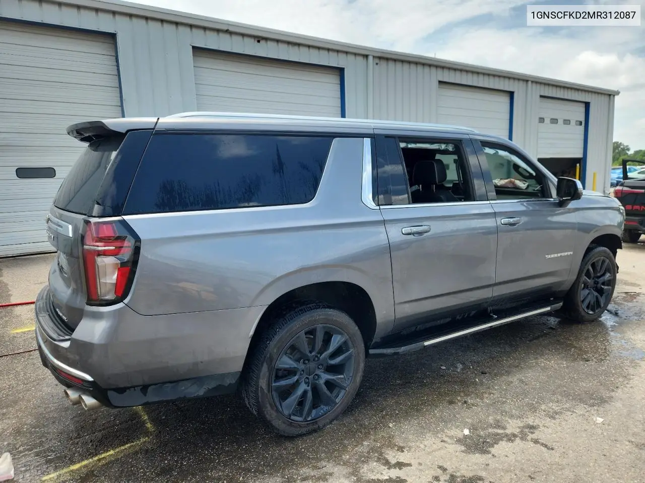 2021 Chevrolet Suburban C1500 Premier VIN: 1GNSCFKD2MR312087 Lot: 62695145